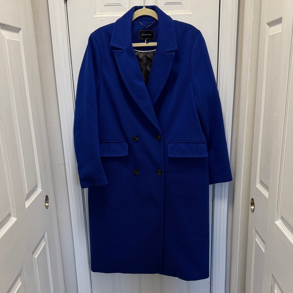 Bcbgmaxazria Deep Blue Pea Coat